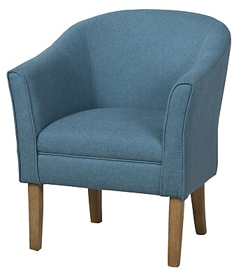 HomePop Upholstered Barrel Chair; Teal | Staples®