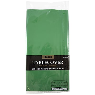 JAM Paper Plastic Table Covers Green Table Cloths Sold Individually 291429697