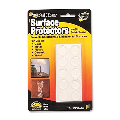 Scratch Guard Self Adhesive Clear Surface Protectors 3 4 Round 20 Pack