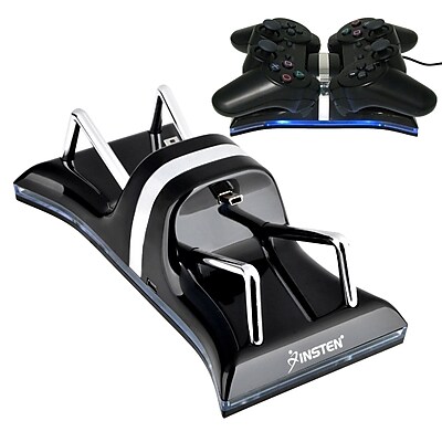 Insten Dual Charging Station For Sony PS3 Controller Black