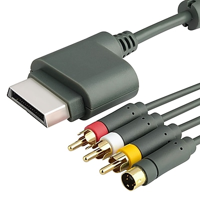 Insten 6 AV Composite and S Video Cable For Xbox 360 Gray