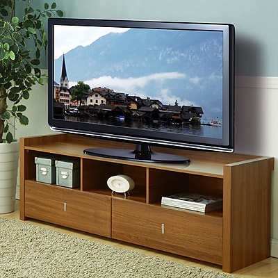 Hokku Designs Hull TV Stand; Light Walnut