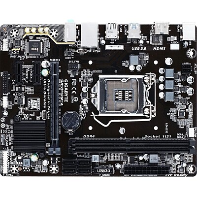 GIGABYTE Ultra Durable Micro ATX Desktop Motherboard 32GB DDR4 GA H110M A