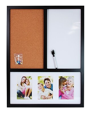 nexxt Design Memo Board w Dry Erase and Cork Wall Mounted Combination Boards 2 H x 2 W