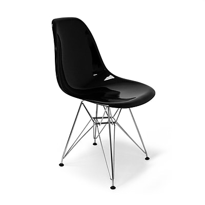 Aeon Furniture Chantal Side Chair; Black Gloss
