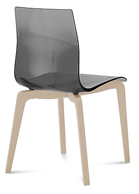 Domitalia Gel L Side Chair; Transparent Smoke