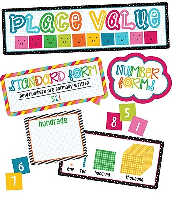 Carson Dellosa School Pop Place Value Grades K 3 Mini Bulletin Board Set 110331