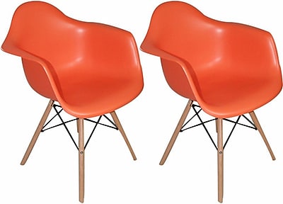 Mod Made Paris Tower Arm Chair Set of 2 ; Orange