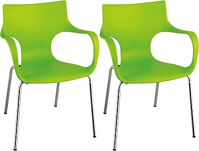 Mod Made Phin Arm Chair Set of 2 ; Green