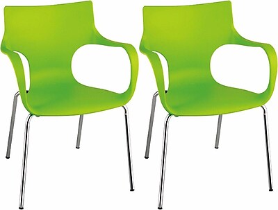 Mod Made Phin Arm Chair Set of 2 ; Green