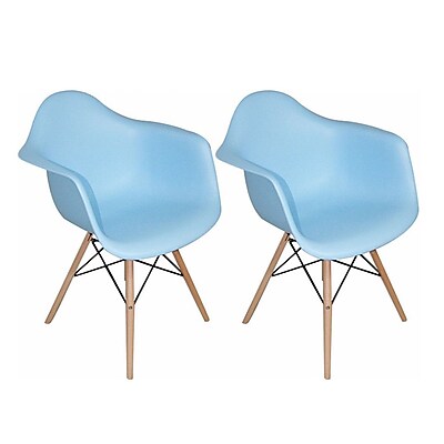 Mod Made Paris Tower Arm Chair Set of 2 ; Blue