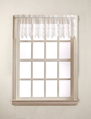 No. 918 Joy Kitchen Set Rod Pocket 60'' Curtain Valance; White