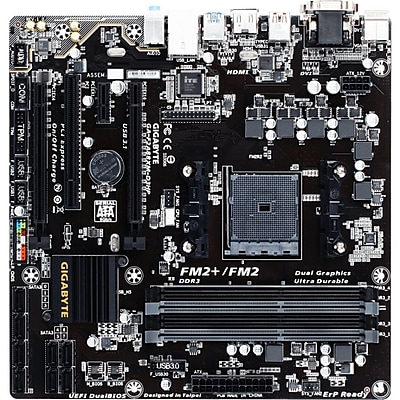 GIGABYTE Desktop Motherboard 64GB DDR3 Micro ATX GA F2A88XM D3HP