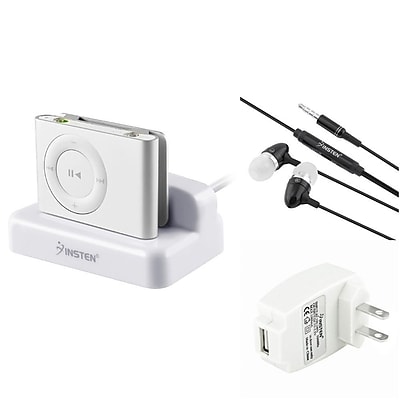 Insten Sync Charging Cradle Headset Travel Charger Adapter for Apple iPod Shuffle 2