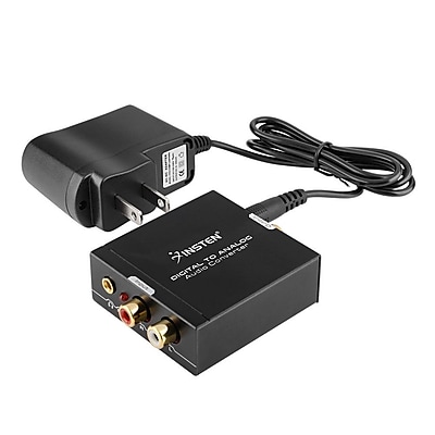 Insten Optical Coax Coaxial Toslink Digital to Analog Audio Converter Adapter RCA L\/R 3.5mm