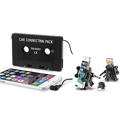 Insten Cassette Audio Adapter + Car Air Vent Holder for iPhone 6 Plus 5.5 4.7 \/ Samsung Galaxy S5 S4 S3 S2 Note 4 3 2