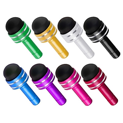 Insten 3.5mm Plug Cap Mix Colors Mini Stylus for Samsung Galaxy S6 S5 Note 4 Tab HTC One M9 M8 Cell Phone Tablet 8 Pack
