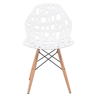 LeisureMod Akron Side Chair; White