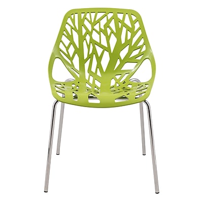 LeisureMod Asbury Side Chair; Green