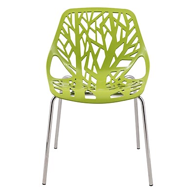 LeisureMod Asbury Side Chair; Green