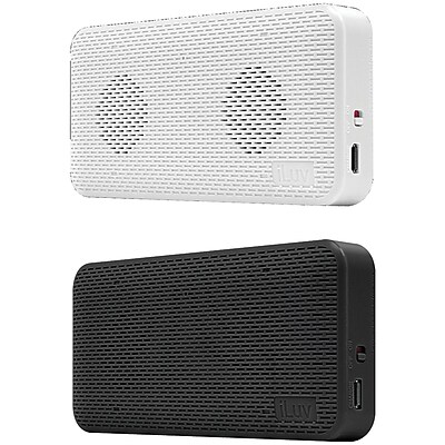 iluv Audmini Portable Black And White Speakers 2 Pack