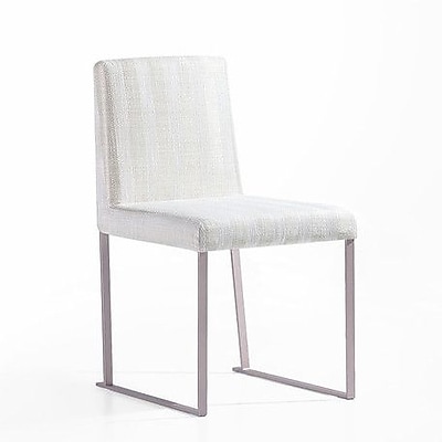 Argo Furniture Lensua Side Chair Set of 2 ; Fabric Beige Stripes