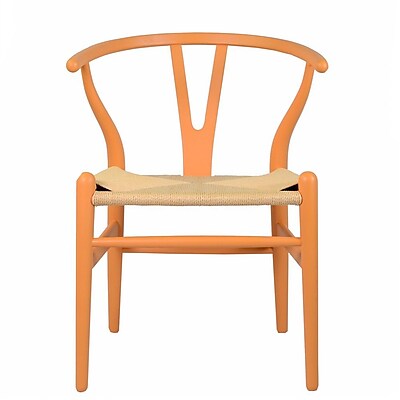 PoliVaz Wishbone Side Chair; Orange