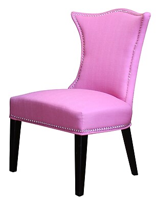 HD Couture Linda Stallion Side Chair Set of 2 ; Pink