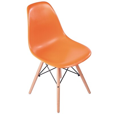 PoliVaz Plastic Molded Side Chair; Orange