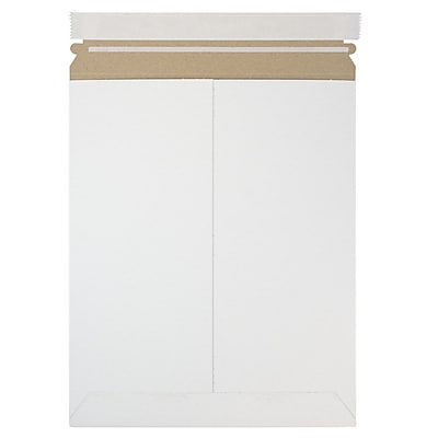 JAM Paper Photo Mailer Stiff Envelopes with Self Adhesive Closure 9.75 x 12.25 White Sold Individually 5PSW