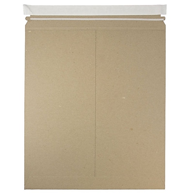 JAM Paper Photo Mailer Stiff Envelopes Self Adhesive Closure 12.75 x 15 Brown Kraft Recycled Sold Individually 8866645