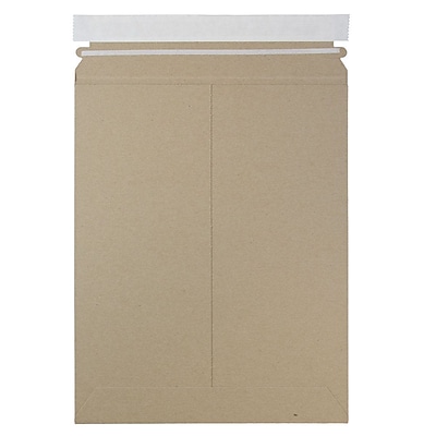 JAM Paper Photo Mailer Stiff Envelopes with Self Adhesive Closure 9 x 11.5 Brown Kraft Recycled Sold Individually 8866643