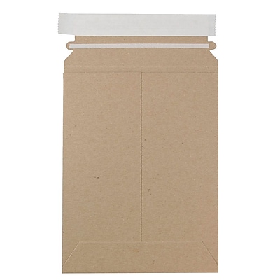 JAM Paper Photo Mailer Stiff Envelopes with Self Adhesive Closure 6 x 8 Brown Kraft Recycled Sold Individually 8866640