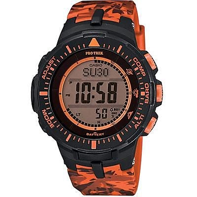 Casio Pro Trek Solar Powered Digital Smart Watch Orange PRG300CM 4