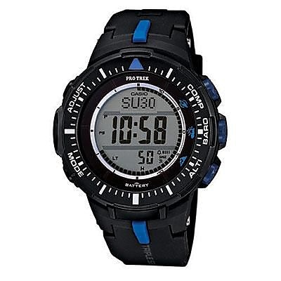 Casio Pro Trek Solar Powered Digital Smart Watch Black PRG300 1A2