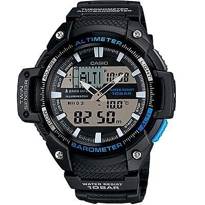 Casio Twin Sensor Analog Digital Smart Watch Black SGW450H 1A