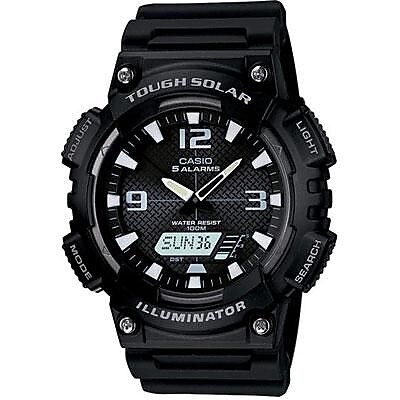 Casio Self Charging Solar Powered Analog Digital Sports Watch Black AQS810W 1AV