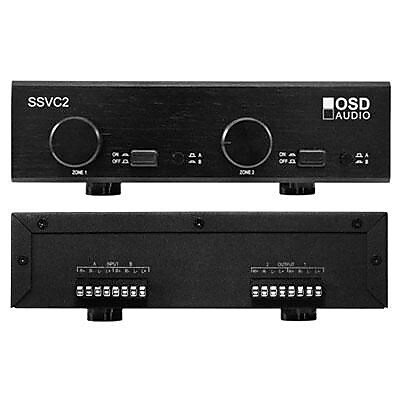 OSD Audio SSVC2 300 W 2 Zone Speaker Selector Black