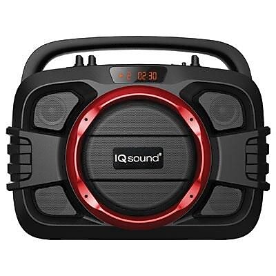 Supersonic IQ2400BTRD SoundBox Toughneck Bluetooth 2.1 Portable Audio System Red