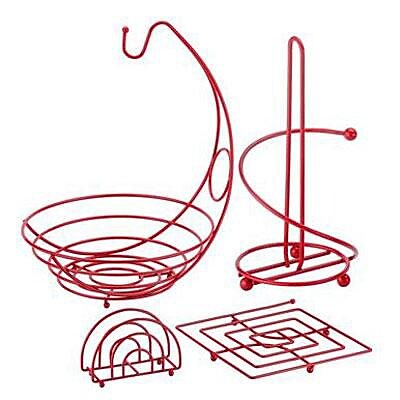 Ragalta PureLife 4.91 cu. ft. 4-Piece Useful Kitchen Set, Red (RCKS-101)