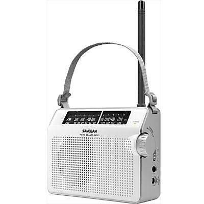 Sangean PR D6 FM AM Compact Analog Tuning Portable Receiver White