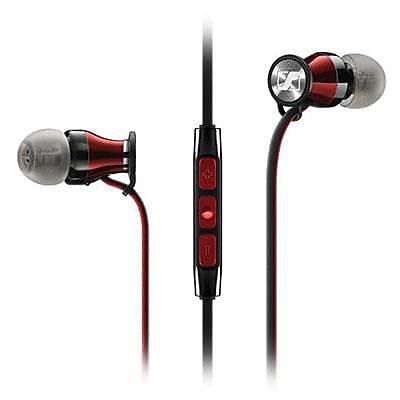Sennheiser MOMENTUM Apple Stereo In Ear Earphones with Mic Black Red