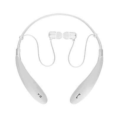 Supersonic IQ127BT Stereo Bluetooth Behind the Neck Headphones with Mic White