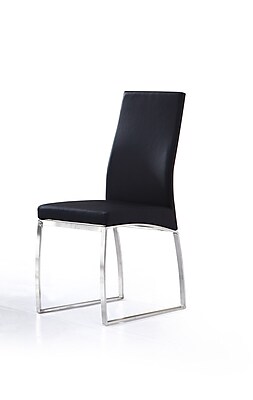 Homegear Kratz Side Chair Set of 2 ; Black
