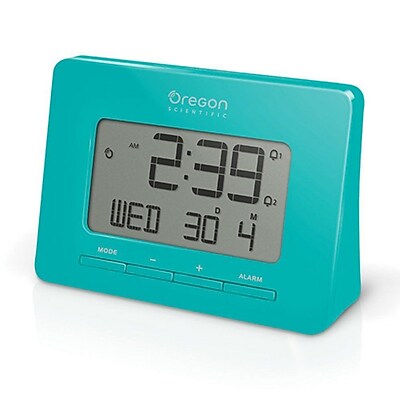 Oregon Scientific Dual Atomic Time Alarm Clock; Green