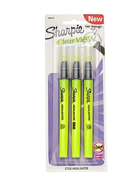 Sharpie Clear View Highlighter Stick Yellow 3 pk 1950745