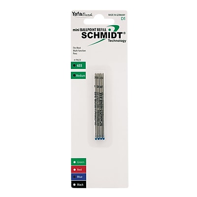 Schmidt 635 Mini D1 Ballpoint Refill fits Multifunction pens Medium Blue 4 Pack SC58150