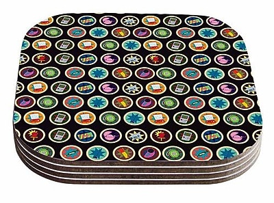 KESS InHouse Toys, Games and Candy by Stephanie Vaeth Coaster (Set of 4)