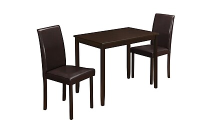 Monarch Specialties Cappuccino Dining Set With Parson Chairs I 1015