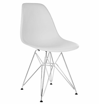 eModern Decor Slope Side Chair; Light Gray